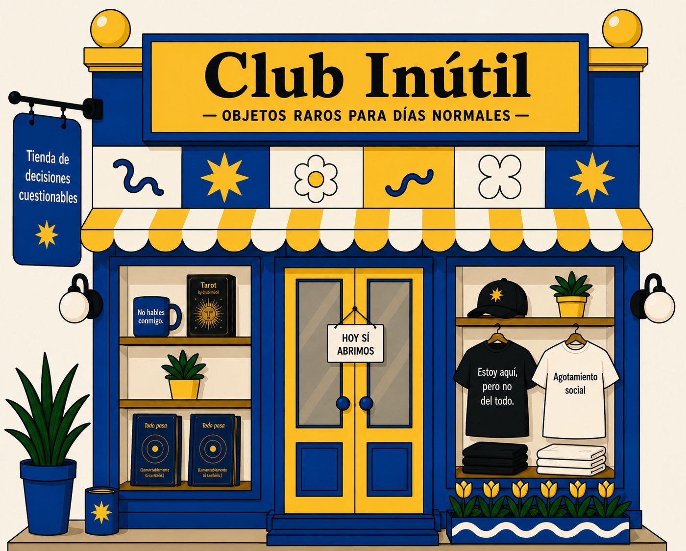 Fachada de Club Inútil — tienda de objetos raros para días normales
